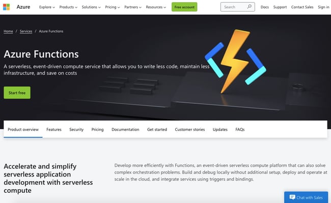 serverless architectures: Microsoft Azure Functions